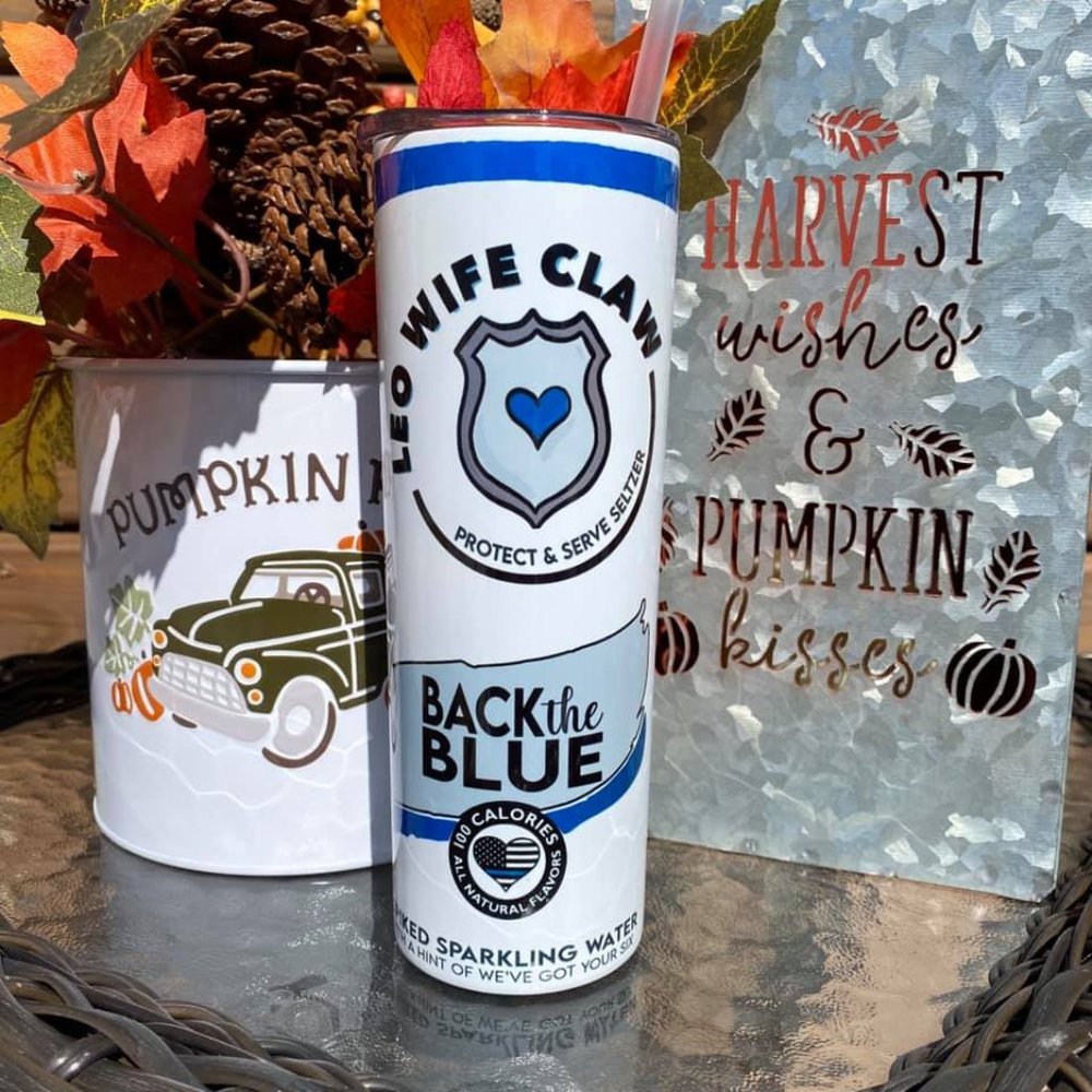 Law Enforcement Wife Skinny Insulated Tumbler